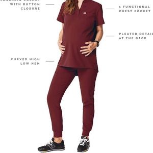 Burgundy Maternity scrubs